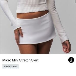 Danielle Guizio White Micro Mini Stretch Skirt